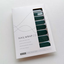 Load image into Gallery viewer, Buy Darkest Forest (Solid) Premium Designer Nail Polish Wraps &amp; Semicured Gel Nail Stickers at the lowest price in Singapore from NAILWRAP.CO. Worldwide Shipping. Achieve instant designer nail art manicure in under 10 minutes - perfect for bridal, wedding and special occasion.