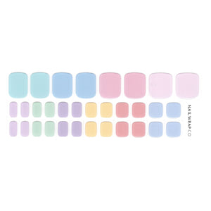 Buy Pastel Macaron - Pedicure (Semi-Cured Gel) Premium Designer Nail Polish Wraps & Semicured Gel Nail Stickers at the lowest price in Singapore from NAILWRAP.CO. Worldwide Shipping. Achieve instant designer nail art manicure in under 10 minutes - perfect for bridal, wedding and special occasion.
