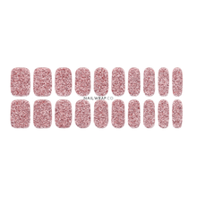 Load image into Gallery viewer, Buy Pink Glam Glitter (Semi-Cured Gel) Premium Designer Nail Polish Wraps &amp; Semicured Gel Nail Stickers at the lowest price in Singapore from NAILWRAP.CO. Worldwide Shipping. Achieve instant designer nail art manicure in under 10 minutes - perfect for bridal, wedding and special occasion.
