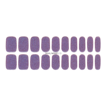 Load image into Gallery viewer, Buy Purple Laser Glitter (Semi-Cured Gel) Premium Designer Nail Polish Wraps &amp; Semicured Gel Nail Stickers at the lowest price in Singapore from NAILWRAP.CO. Worldwide Shipping. Achieve instant designer nail art manicure in under 10 minutes - perfect for bridal, wedding and special occasion.