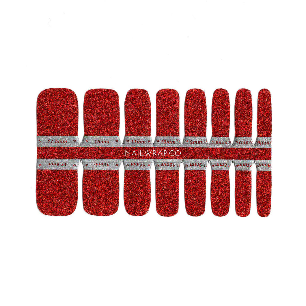 Buy Classic Scarlet Glitter (Pedicure) Premium Designer Nail Polish Wraps & Semicured Gel Nail Stickers at the lowest price in Singapore from NAILWRAP.CO. Worldwide Shipping. Achieve instant designer nail art manicure in under 10 minutes - perfect for bridal, wedding and special occasion.