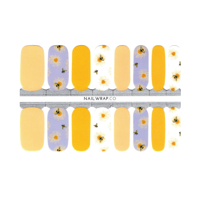 Buy Summer Bee Premium Designer Nail Polish Wraps & Semicured Gel Nail Stickers at the lowest price in Singapore from NAILWRAP.CO. Worldwide Shipping. Achieve instant designer nail art manicure in under 10 minutes - perfect for bridal, wedding and special occasion.