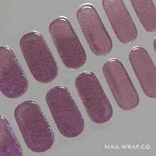 Load image into Gallery viewer, Buy Purple Laser Glitter (Semi-Cured Gel) Premium Designer Nail Polish Wraps &amp; Semicured Gel Nail Stickers at the lowest price in Singapore from NAILWRAP.CO. Worldwide Shipping. Achieve instant designer nail art manicure in under 10 minutes - perfect for bridal, wedding and special occasion.