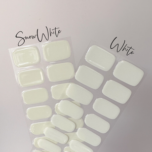 Buy White (Semi-Cured Gel) Premium Designer Nail Polish Wraps & Semicured Gel Nail Stickers at the lowest price in Singapore from NAILWRAP.CO. Worldwide Shipping. Achieve instant designer nail art manicure in under 10 minutes - perfect for bridal, wedding and special occasion.
